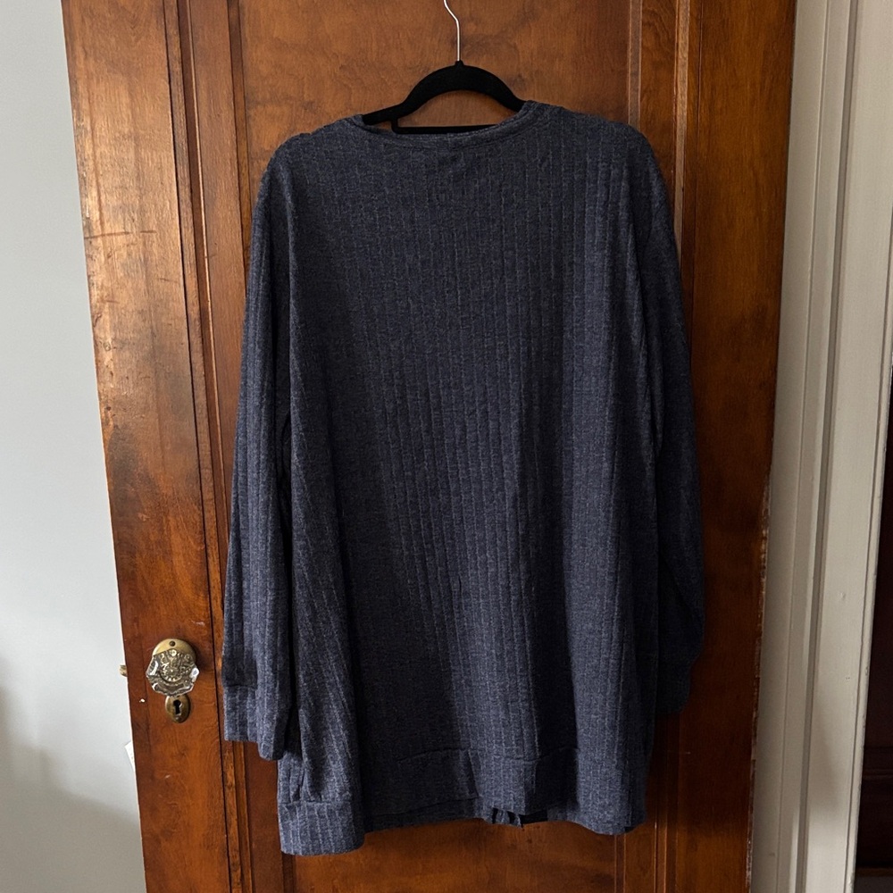 Olrik Navy Blue Button Up Cardigan Size 4X - Picture 3 of 8